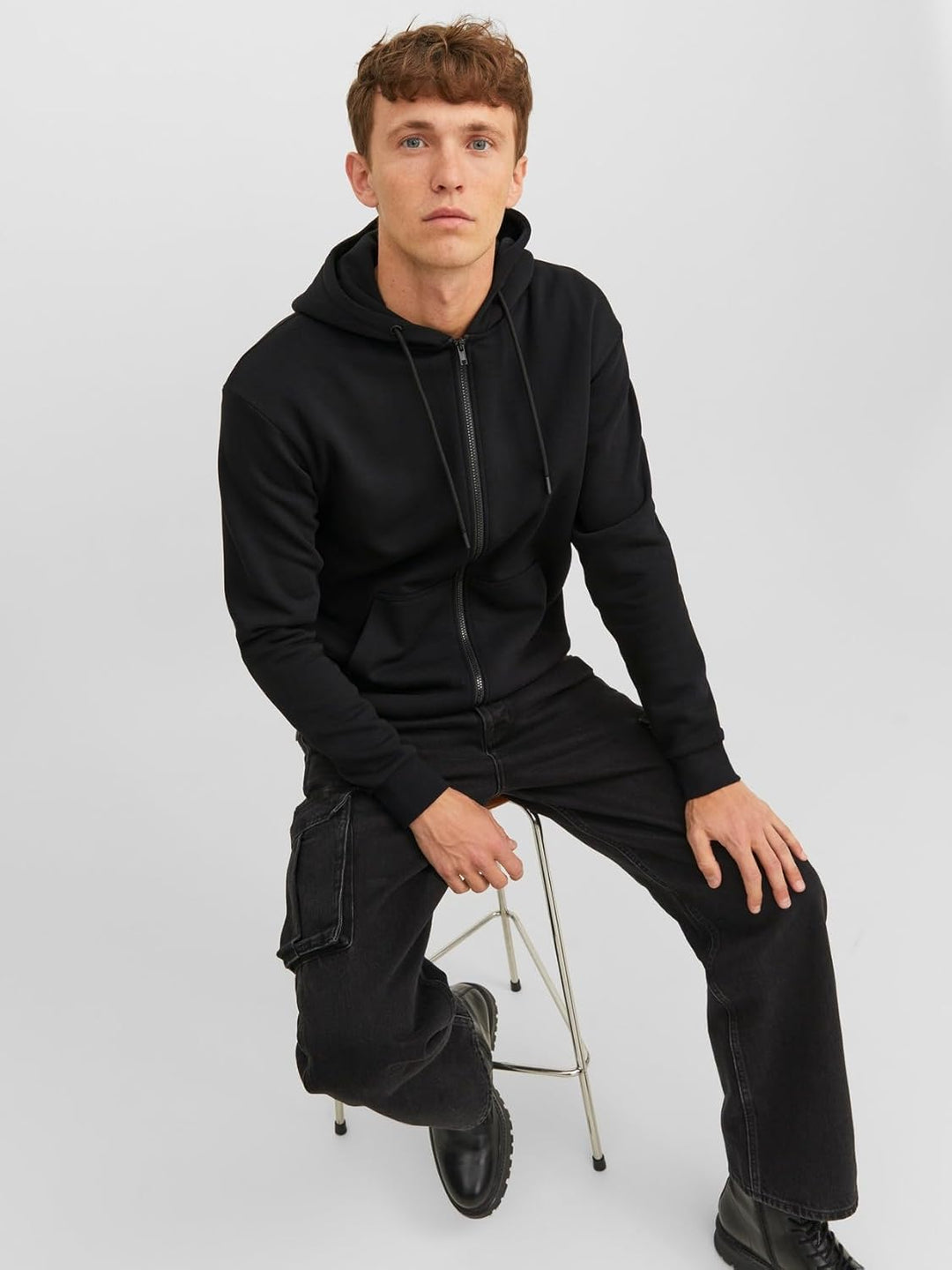 JACK &amp; JONES Herren Jjebradley Sweat Zip Hood Noos Sweatshirtjacke, Castlerock