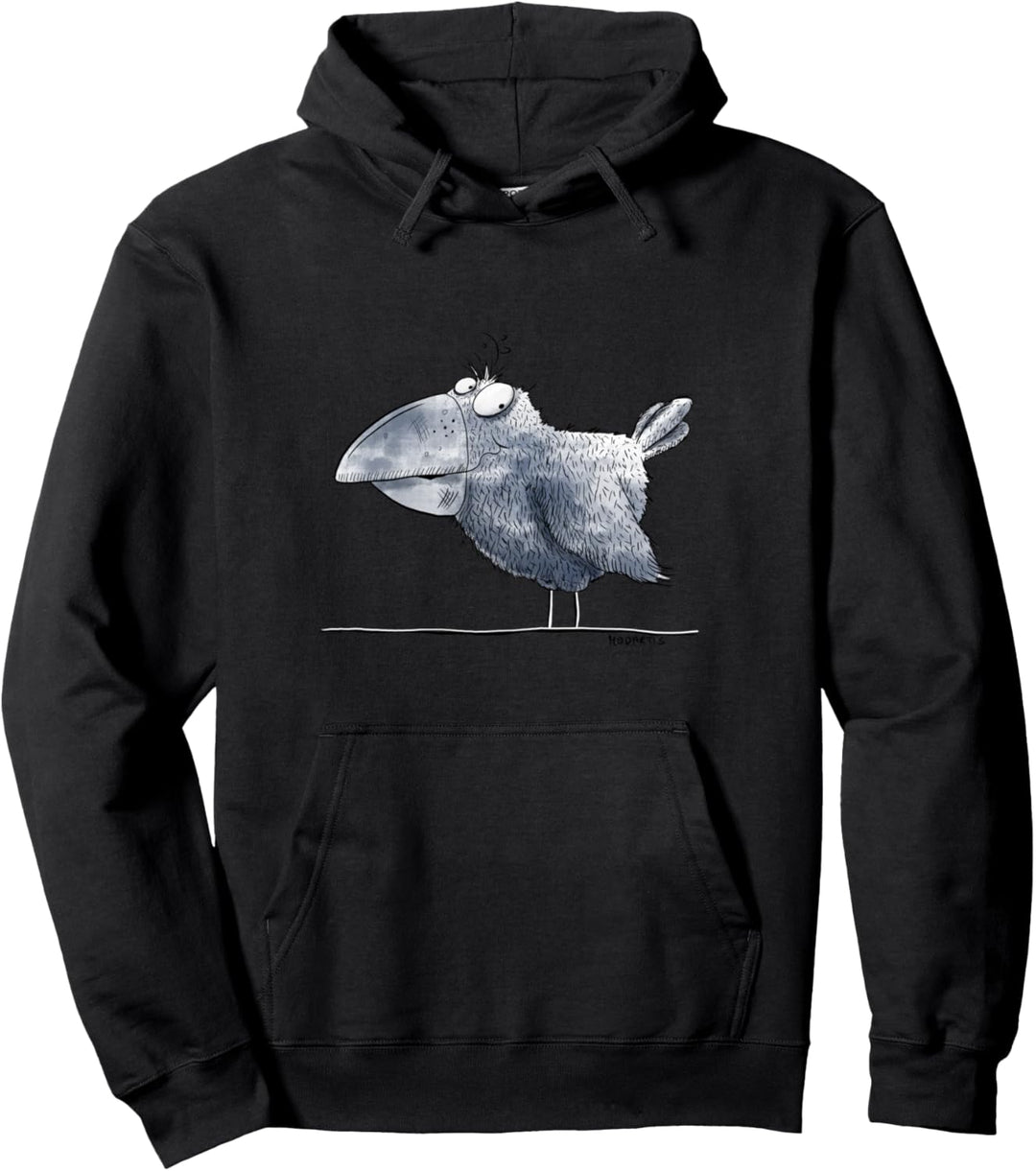 Lustiger Rabe I Krähe I Schwarzer Vogel Fun Vogelmotiv Pullover Hoodie