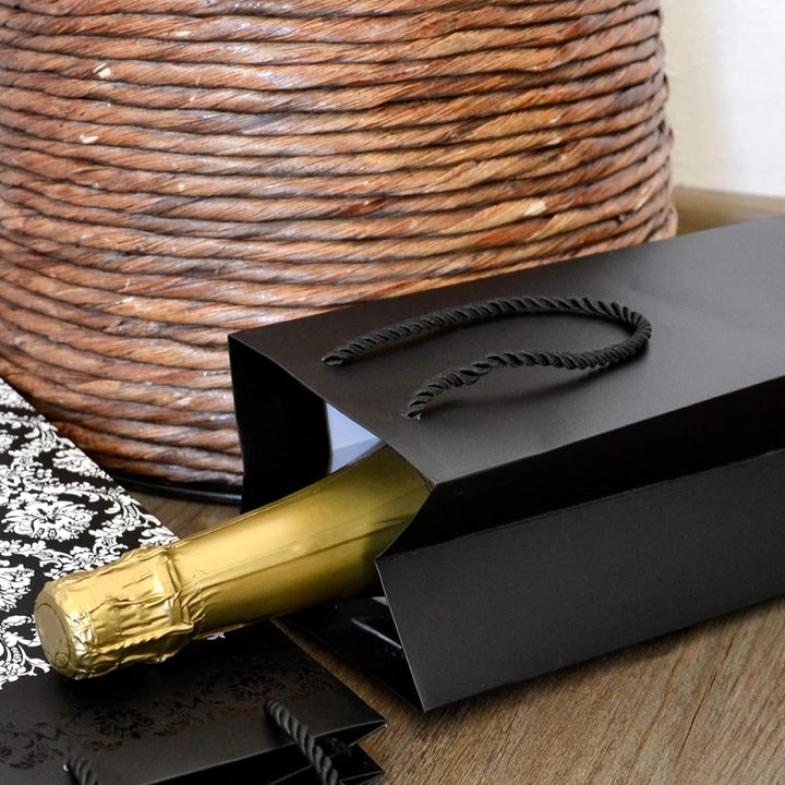 10 Flaschentüten Geschenktüten für Weingeschenke wie Wein Prosecco und Champagner - Be Happy Altrosa