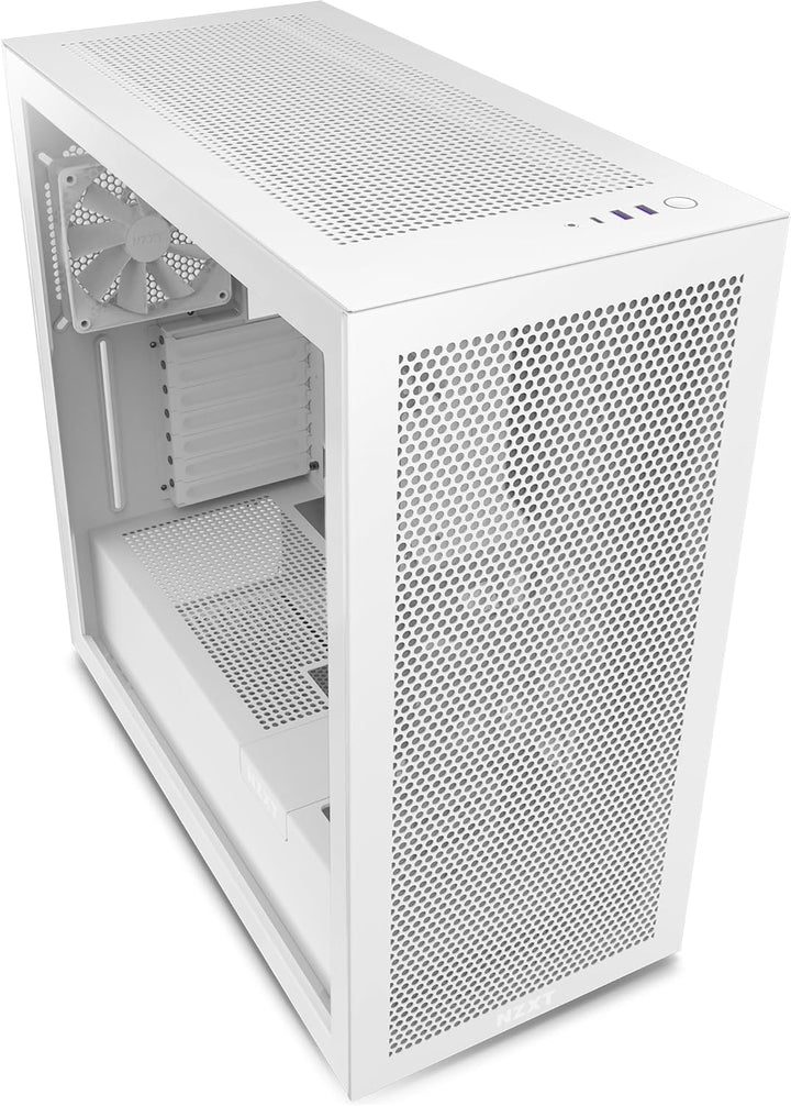 NZXT H7 Flow - CM-H71FW-01 - ATX Mid-Tower Gaming PC-Gehäuse - Front USB-C Port - Mesh Front- & Temp