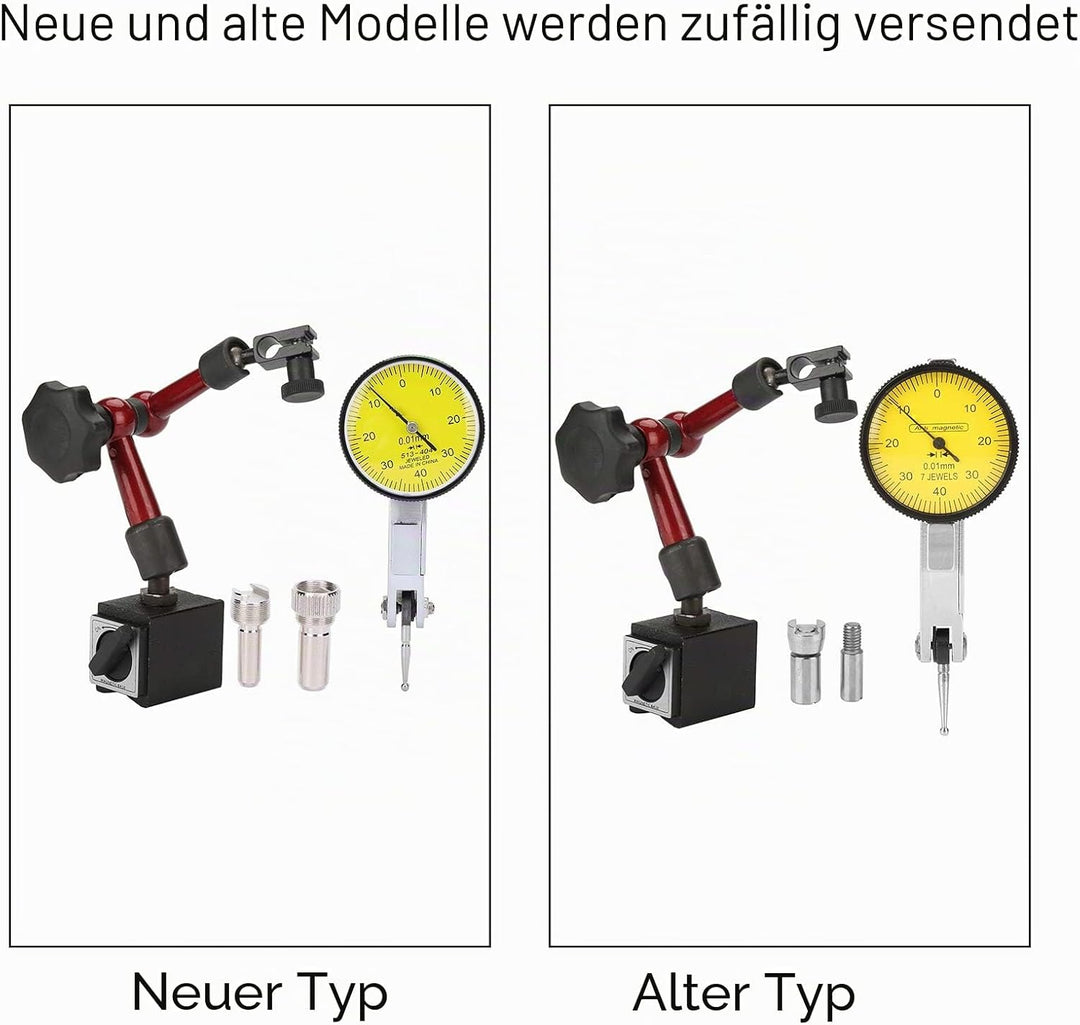 Messuhr mit Magnethalter, Centesimal Komparator mit Artikulierter Magnetischer Basis Mikrometer Fühl