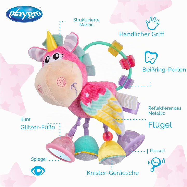 Playgro - Unicorn Activity Rattle - Pink - (10188463)