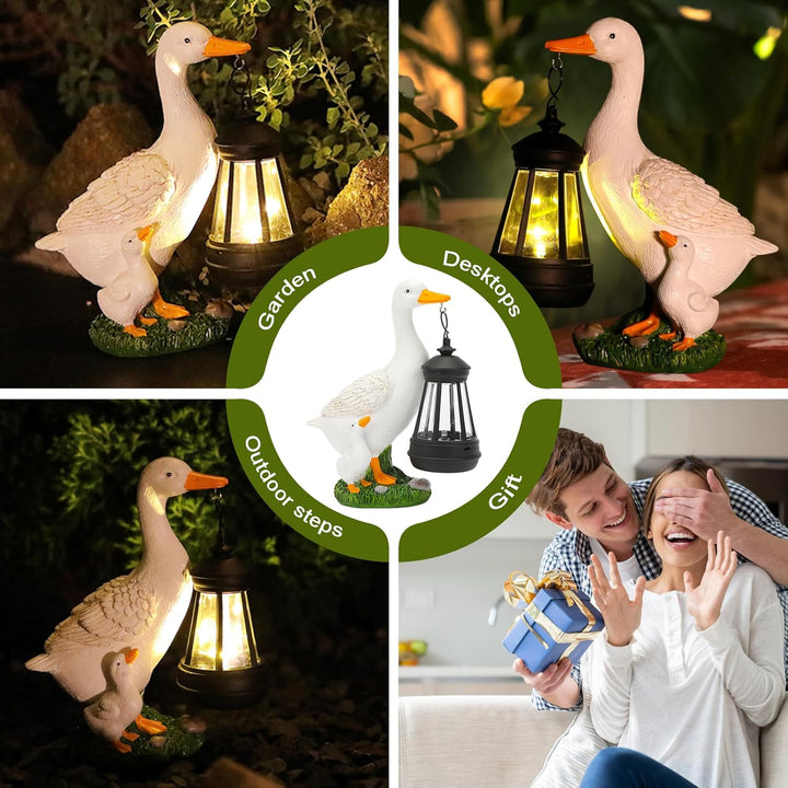 Garten Deko Figuren für Aussen mit Solar Laterne – Lustig Wasserdicht Solarlampe Figur Gartendeko fü