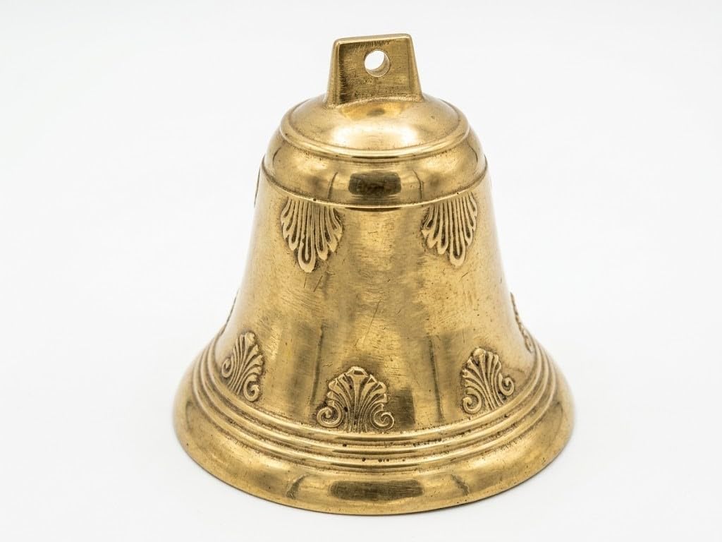 Glocke zum Aufhängen aus Messing glänzend Durchmesser 11,5 cm
