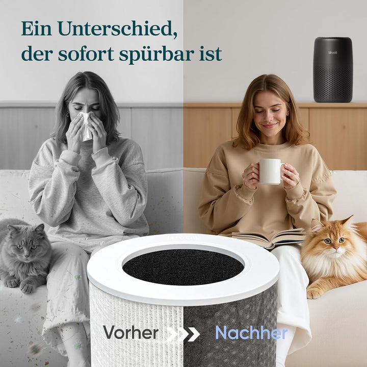 LEVOIT Luftreiniger mit HEPA-Filter, Air Purifier mit Aromatherapie, leiser und niedriger Stromverbr