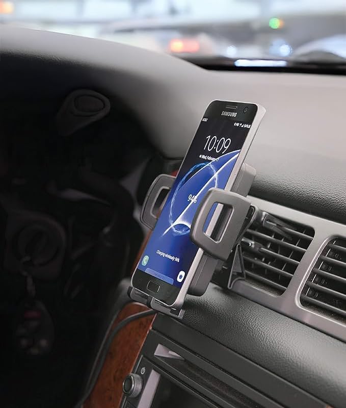 Scosche MagicMount - Kabelloses KFZ-Ladegerät &amp; Einstellbare Halterung für QI-fähige Smartphones, iP