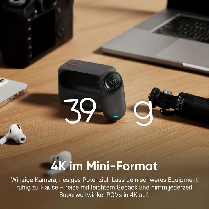 Insta360 GO 3S Fahrrad-POV-Bundle 128 GB Schwarz - Tragbare 4K Mini-Kamera, Freihand-POVs, Überall a