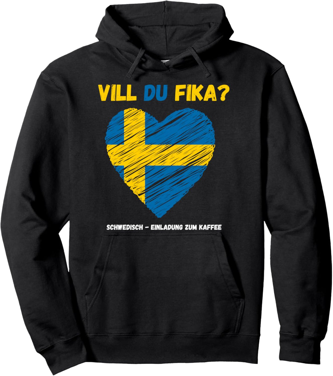 vill du fika ? Schwedisch - Einladung um Kaffee, Schweden Pullover Hoodie