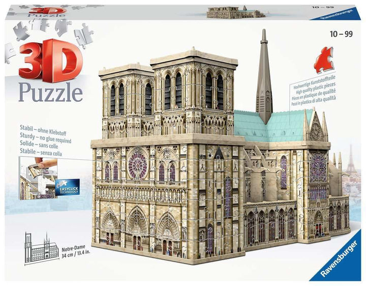 Ravensburger 3D Puzzle 12523 - Cathédrale Notre-Dame de Paris - 324 Teile - Notre-Dame zum selber Pu