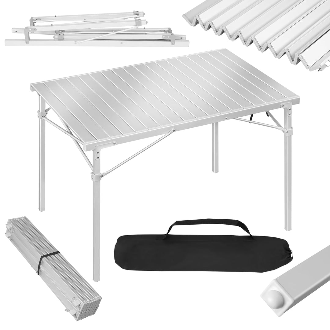 WOLTU Alu Tisch Campingtisch Buffettisch 104x69x70cm(LxBxH) zusammenklappbar und tragbar Reisetisch,