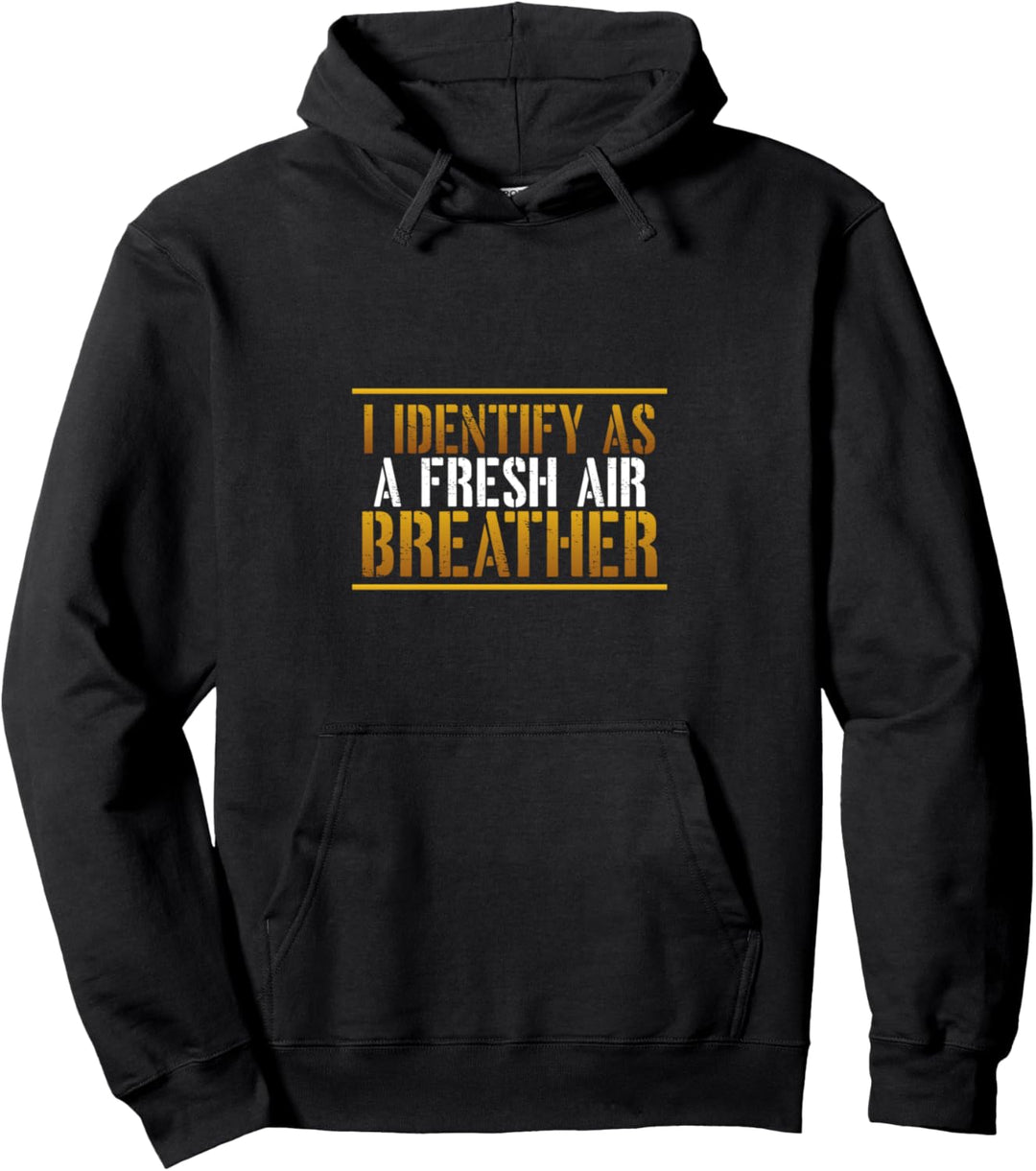 Ich identifiziere mich als Frischluft-Entlüftungs-Anti-Maske Pullover Hoodie