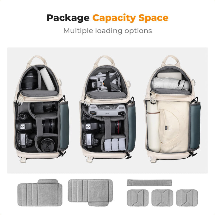 K&F CONCEPT Kamera-Umhängetasche, Wasserdichte Kameratasche, Fotografie tägliche Reise Camera Bag,Ta