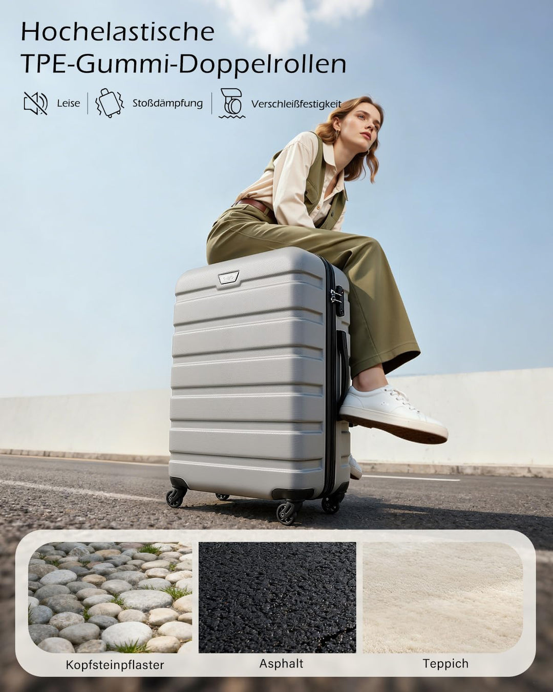 COOLIFE Koffer Premium Koffer Hartschalenkoffer Trolley Rollkoffer Reisekoffer Kofferset Handgepäck