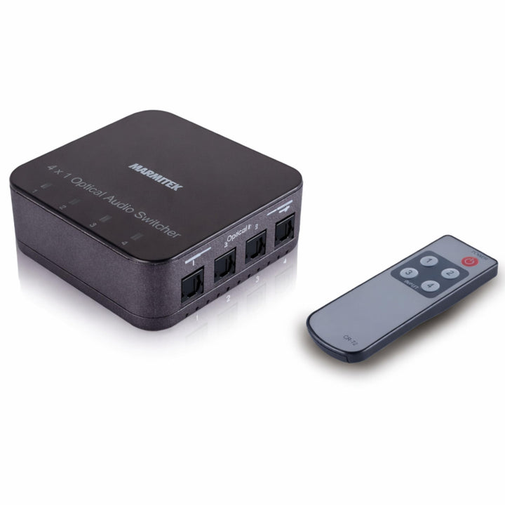 Toslink Audio Switch - Marmitek Connect TS21 - Audio Weiche Optical - 2 Ein / 1 Aus - S/PDIF - 192 k