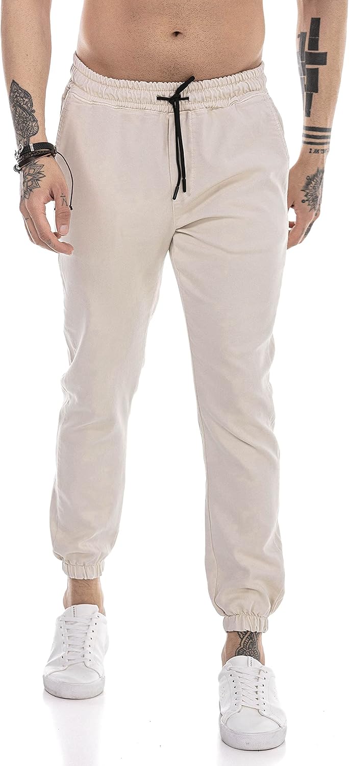 Redbridge Hose für Herren Freizeit-Hose Jogger Pants Chino L Beige, L Beige