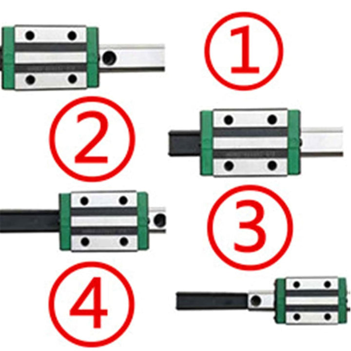 Linearführung 2 Stücke HGR 25-300mm Linearschiene mit 4PCS Gleitblock, Linearschienenlänge 300mm Lin