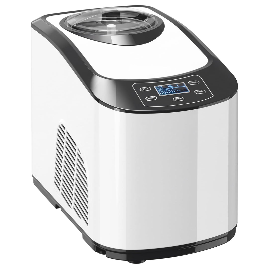 HOMCOM Eismaschine 1,5L Eiscrememaschine Speiseeisbereiter Frozen Eisbereiter Speiseeismaschine mit
