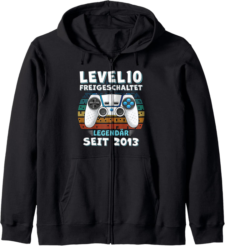Level 10 Geburtstag Junge Jungen Lustig 2013 10er Geburtstag Kapuzenjacke