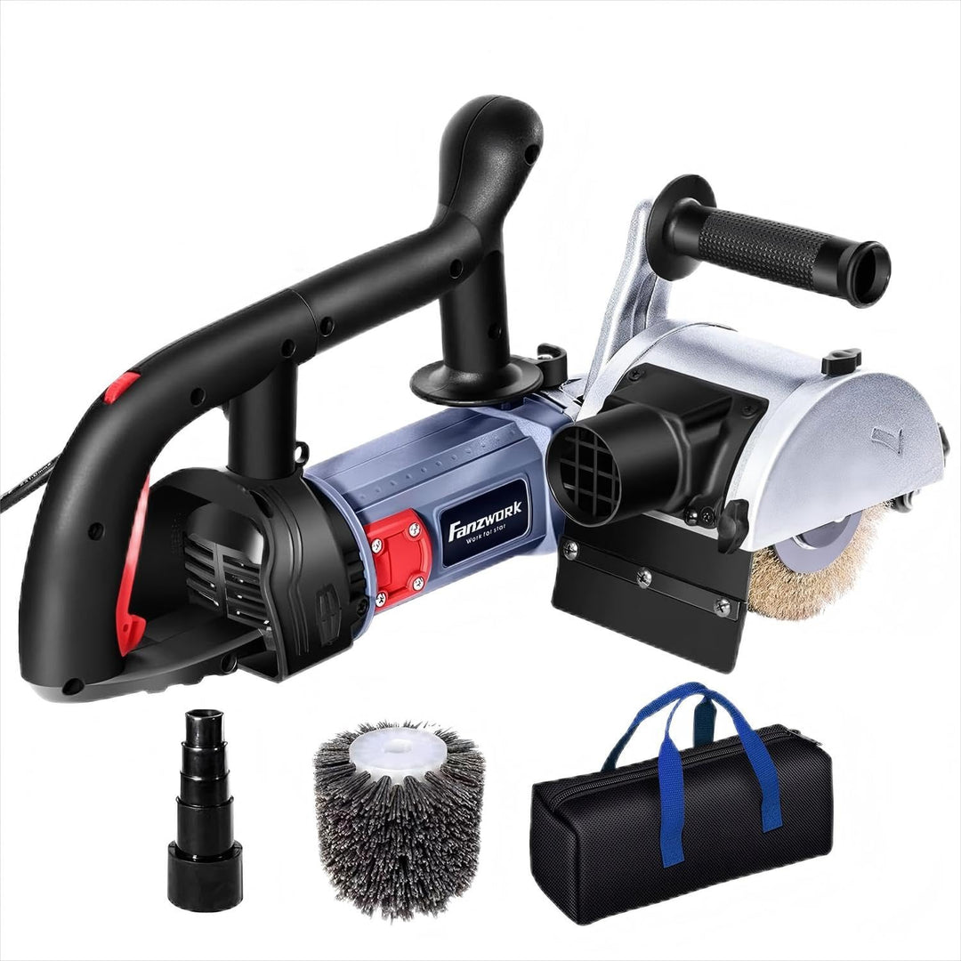 FANZWORK 1500 Watt Satiniermaschine Schleifmaschine Bürstenschleifgerät zur Renovierung von Oberfläc
