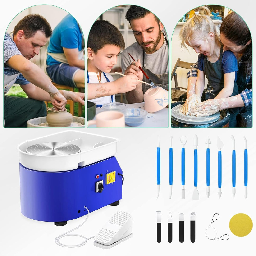 Kotsy Töpferscheibe Maschine 350W,Elektrische Töpferscheibe 25CM Plattenteller,Keramik Clay Maschine