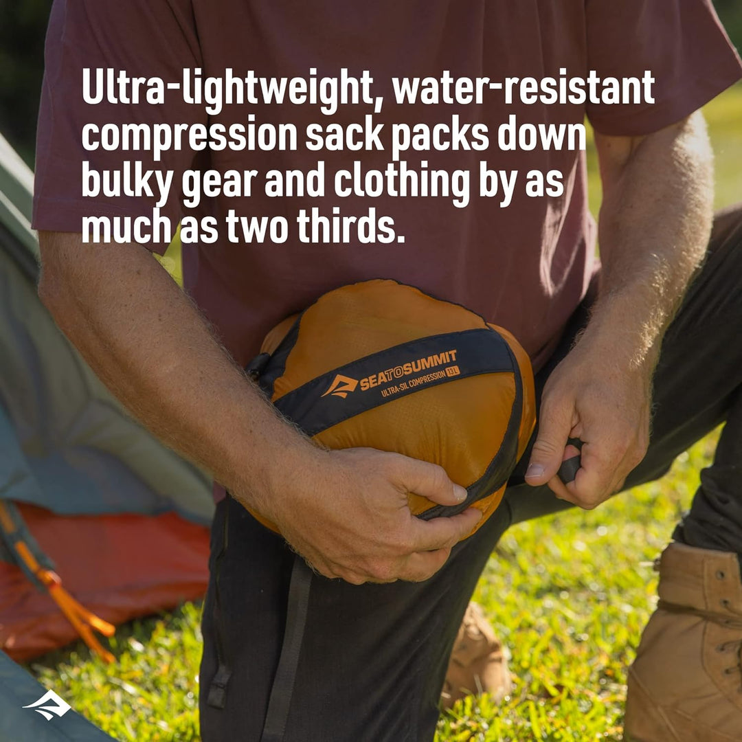 Sea to Summit Ultra-SIL Compression Sack, Ultralight Outdoor and Travel Storage Gelb 5 Liter, Gelb 5