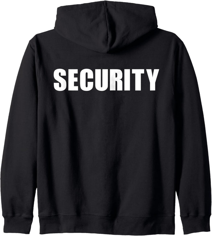 SECURITY Sicherheitsdienst Bekleidung Wachdienst Front Back Kapuzenjacke