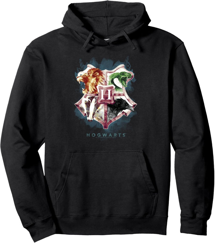 Harry Potter Hogwarts Crest Watercolor Pullover Hoodie