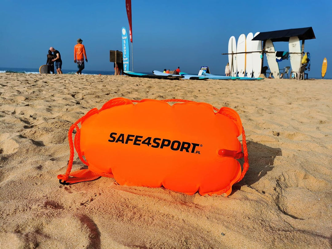 SAFE4SPORT ClassicSwimmer - Aufblasbare Sicherheitsboje zum Schwimmen - Schwimmboje