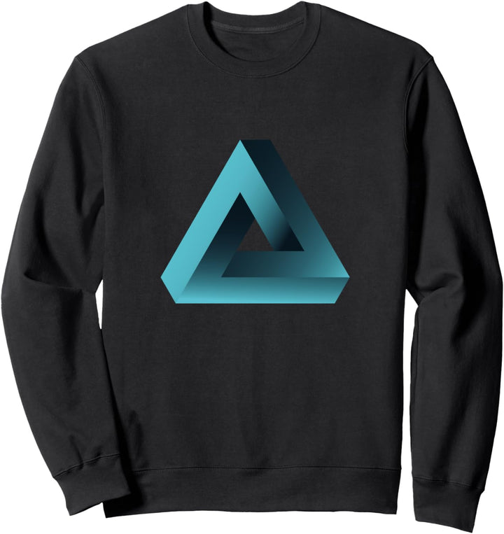 Illusion Pyramide Dreieck Skater optische Täuschung humor Sweatshirt