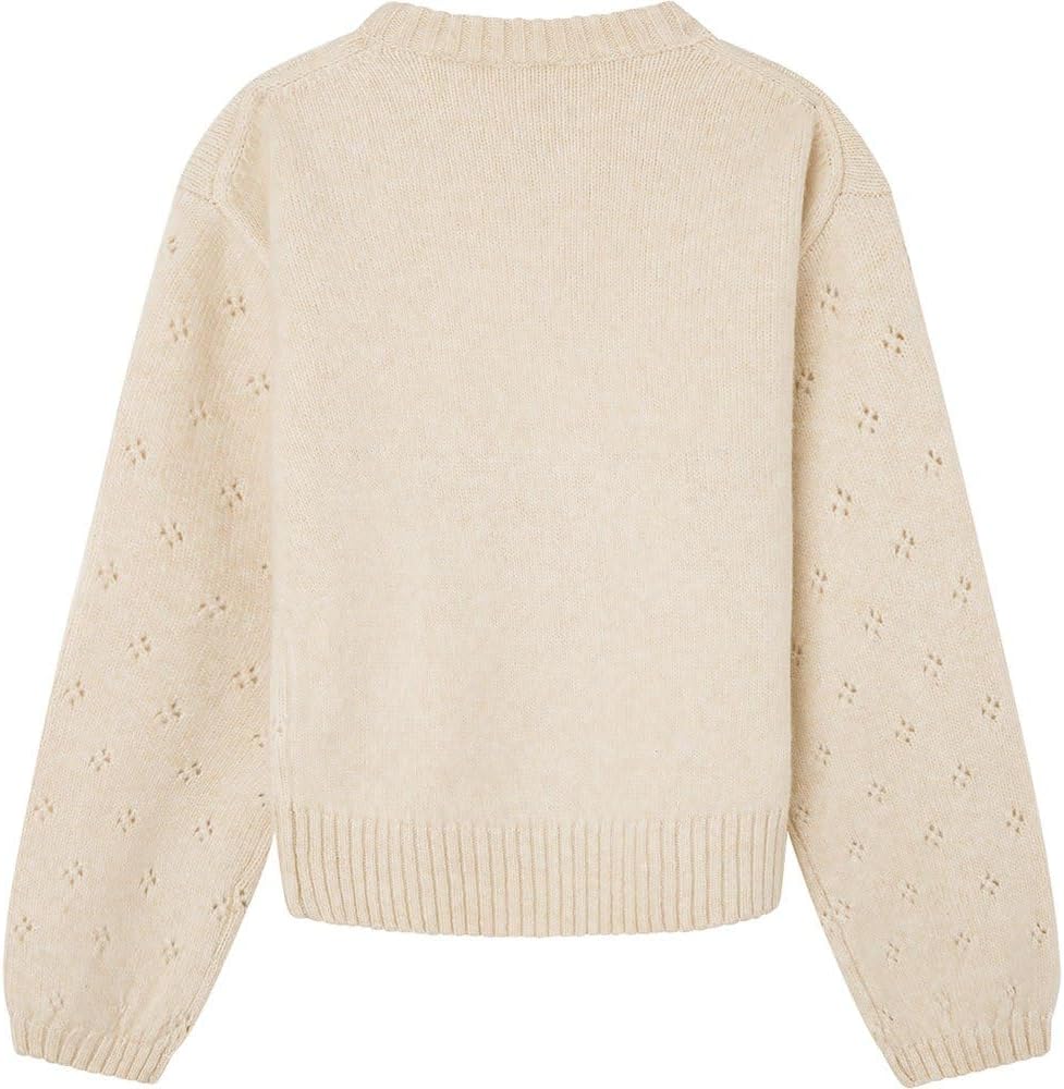 Pepe Jeans Mädchen Roberta Pullover Sweater, Beige (Ivory)