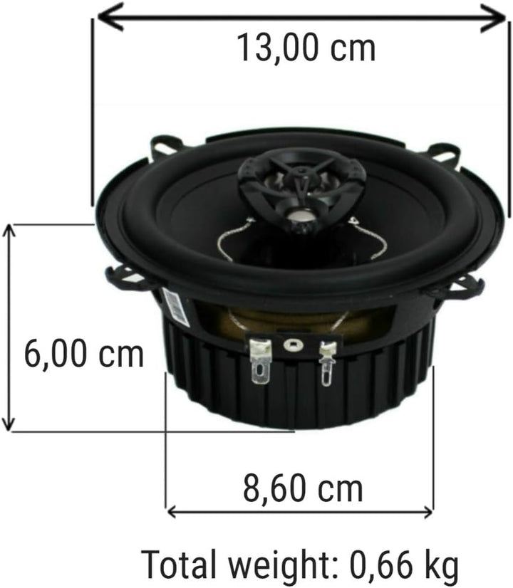 2 Lautsprecher RENEGADE RX52 2 Wege koaxial 5,25" 13,00 cm 130 mm Durchmesser 80 watt rms 160 watt m