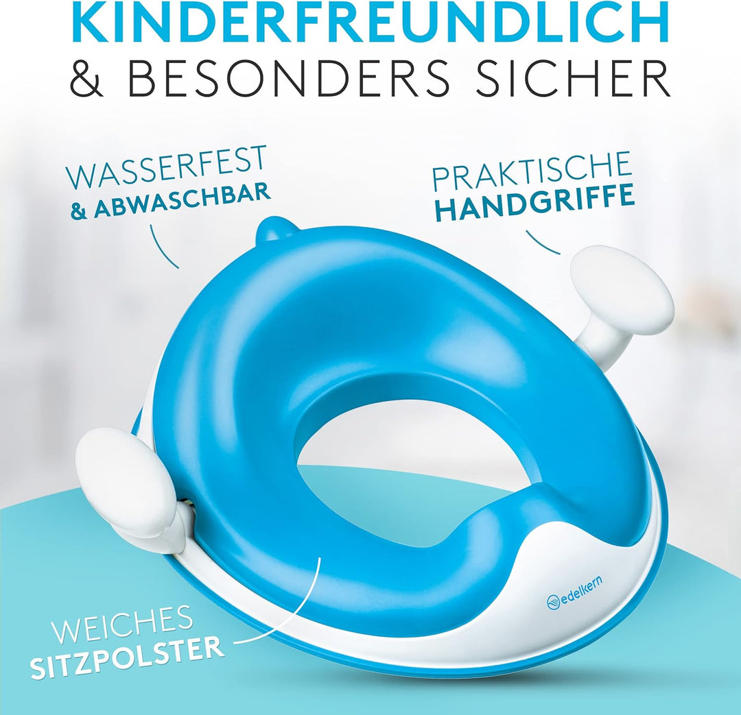 Edelkern Toilettensitz Kinder - Ergonomischer WC Sitz Kinder [bis 50kg] - Universeller Toilettenaufs