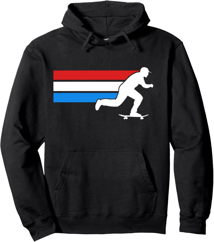 USA Skateboarder American Skateboarder Pullover Hoodie