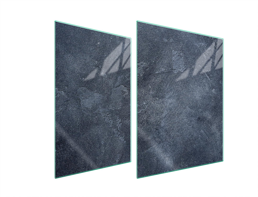 TMK ArtDeko Herdabdeckplatte 2 Teilig 30x52 + 40x52 cm - Spritzschutz Herdabdeckung – Herdschutz aus