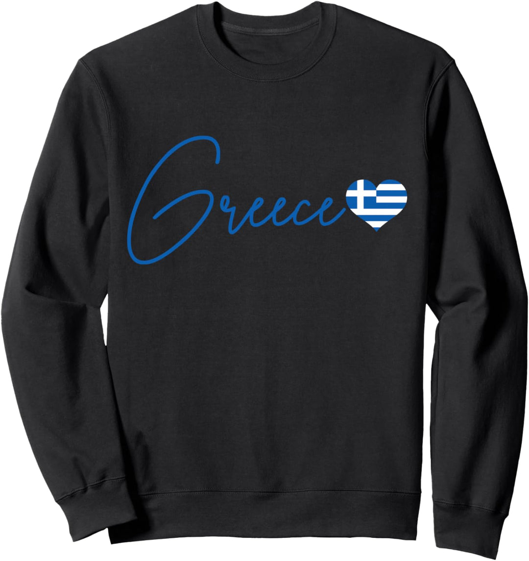 Griechenland Herz Pride Griechische Flagge Sweatshirt