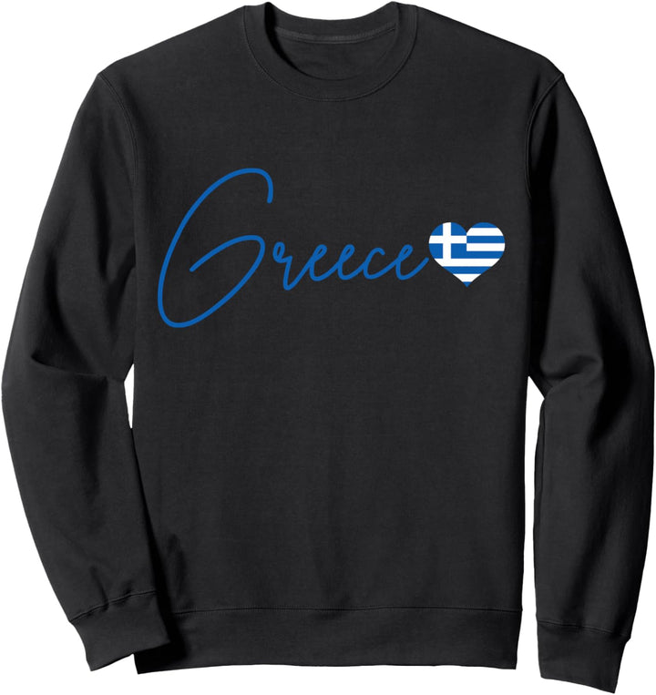 Griechenland Herz Pride Griechische Flagge Sweatshirt
