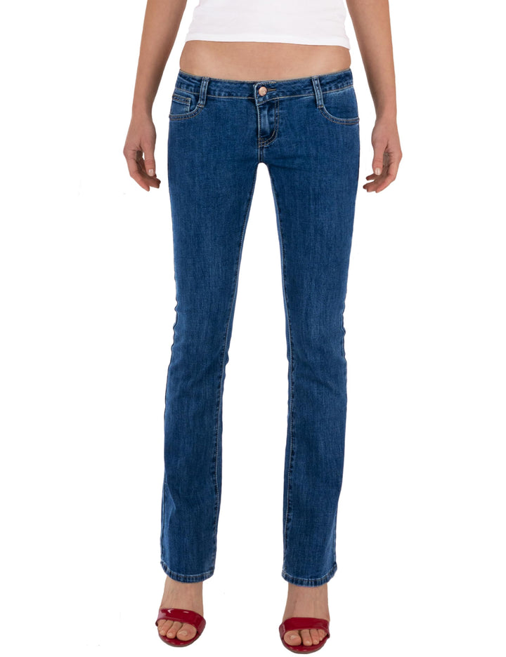 Fraternel Damen Jeans Hosen Bootcut Hüftjeans S Blau, S Blau