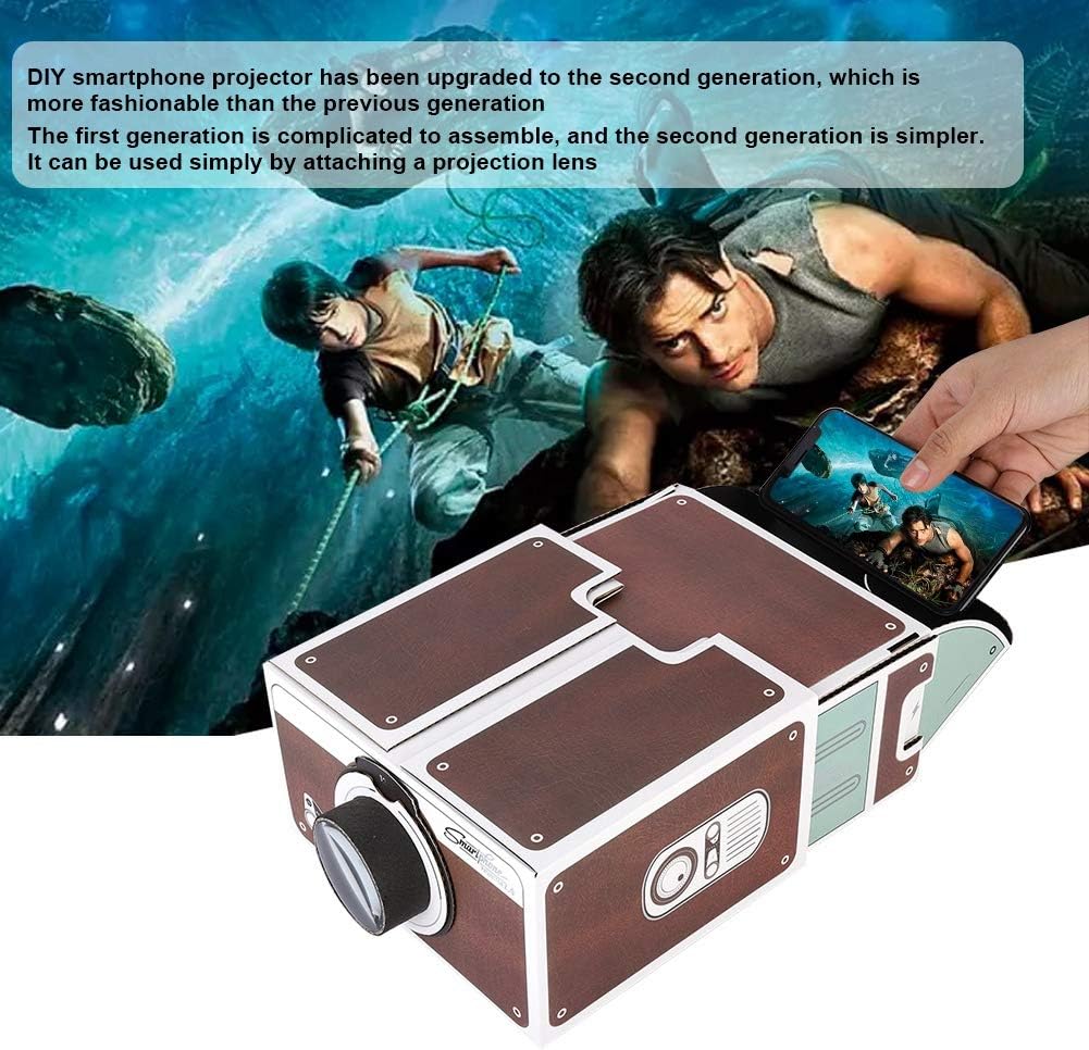 Handy-Projektor, Smart Portable Beamer Zweite Generation, DIY-Projektor Heimkino