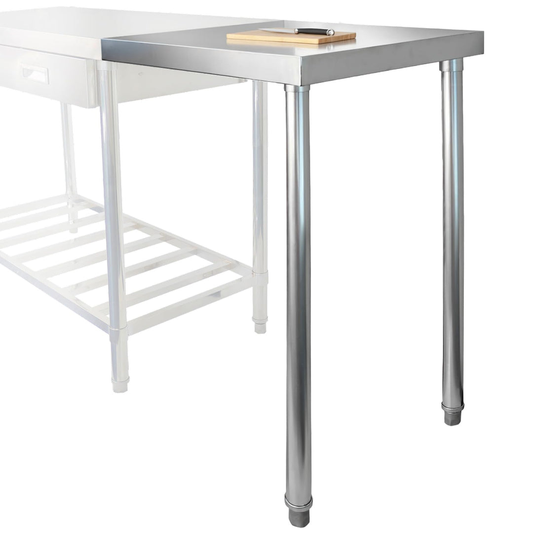 FIXKRAFT Edelstahl-Ecktisch Grill- oder Arbeitstisch Outdoor Gartenküche Regal-Verbindung