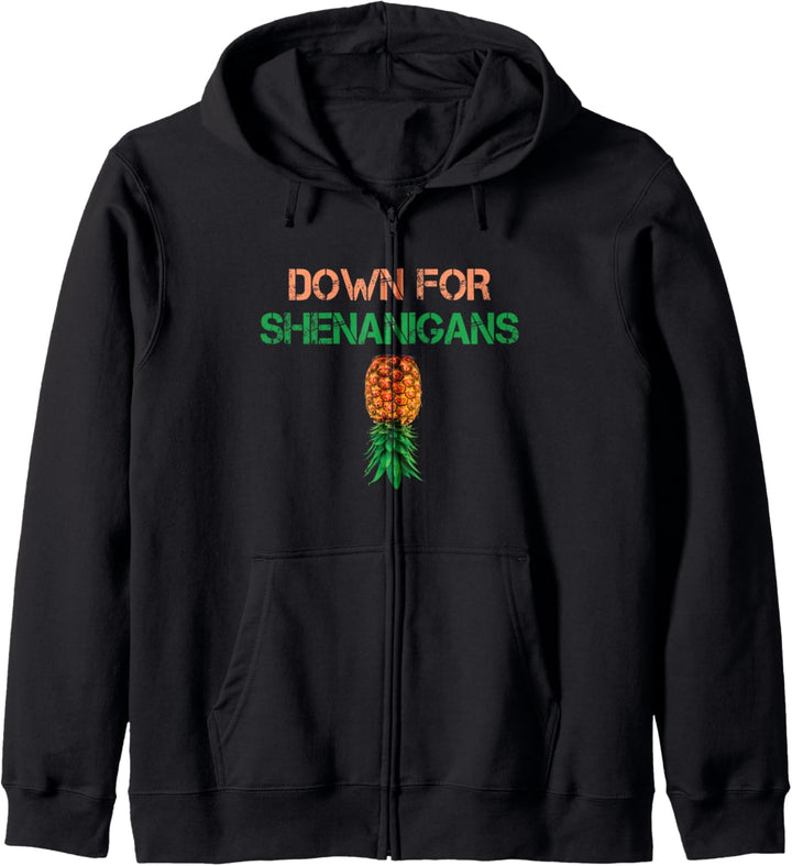 Swingers Down For Shenanigans Pineapple Swinger Party Kapuzenjacke