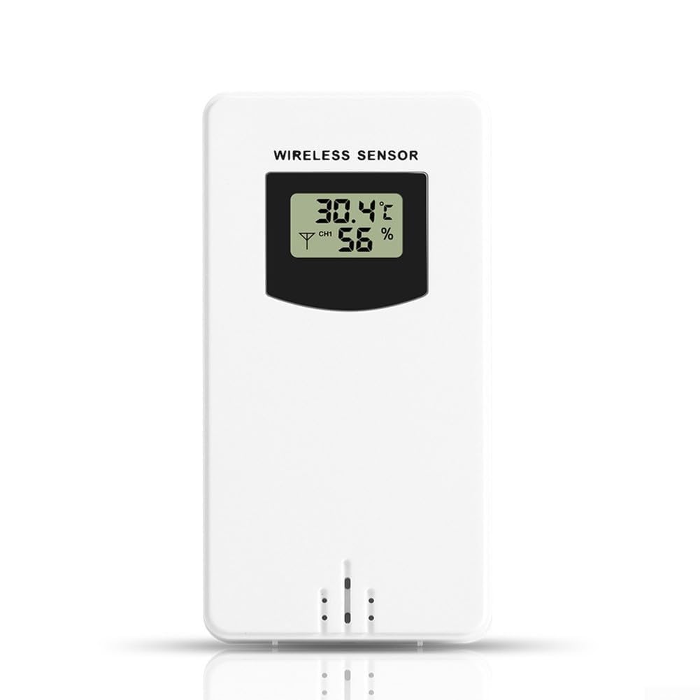 Kabelloser Fernsensor für FanJu 3378 Wetterstation, kabelloser Aussensensor Innensender, 60 Meter Üb