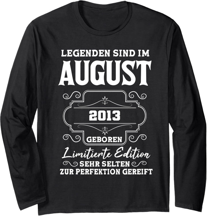 Legenden wurden im August 2013 geboren 9.Geburtstag Junge Langarmshirt