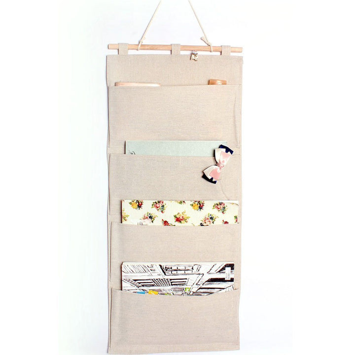 Leinen /Baumwollbeutel Wand hängenden Beutel Wand-Tür-Schrank hängender Speicher-Beutel Bücher Organ