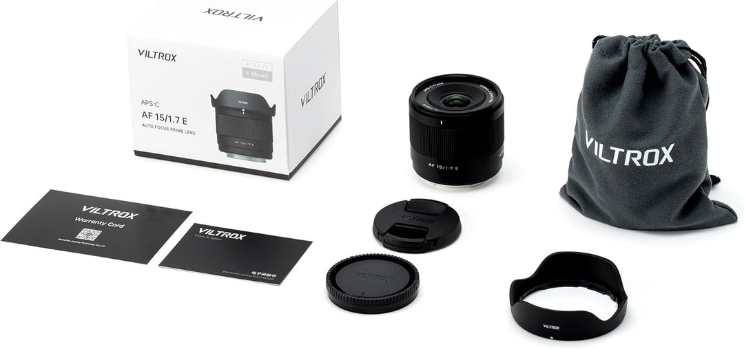 VILTROX 15mm F1.7 E, AF 15mm f1.7 E Mount Objektiv für Sony, APS-C Autofokus Prime Objektiv mit gros