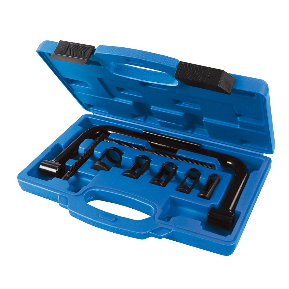 Silverline 494569 Ventilfederspanner, Schwarz, 16–30 mm, 10 - Teilig Satz