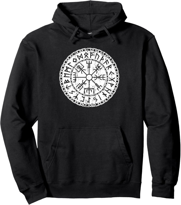 Vegvisir Wikinger Kompass Walhalla Odin Nordische Mythologie Pullover Hoodie
