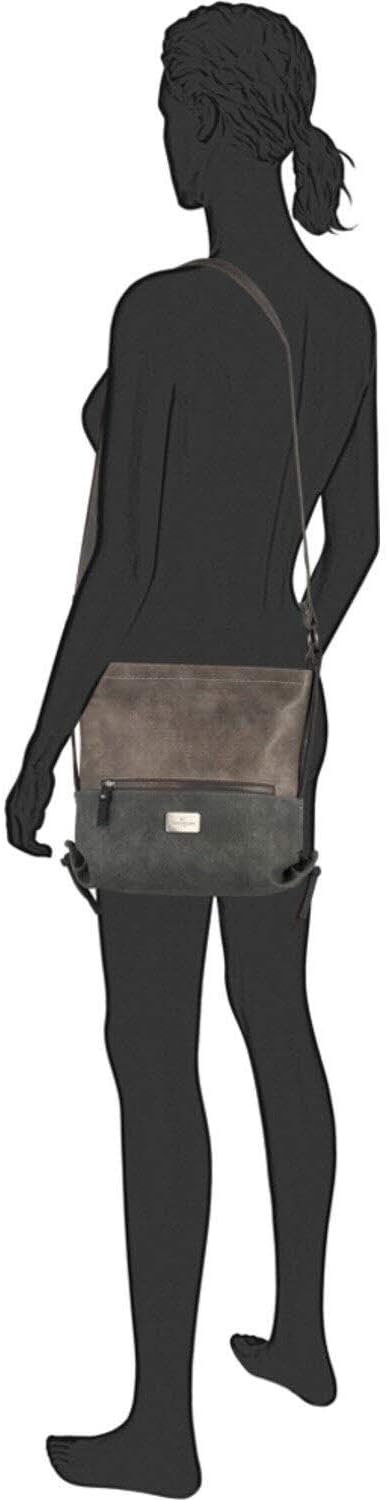 TOM TAILOR bags Elin Damen Umhängetasche Crossbody Bag 28,5 x 9 x 26 Grau, 28,5 x 9 x 26 Grau