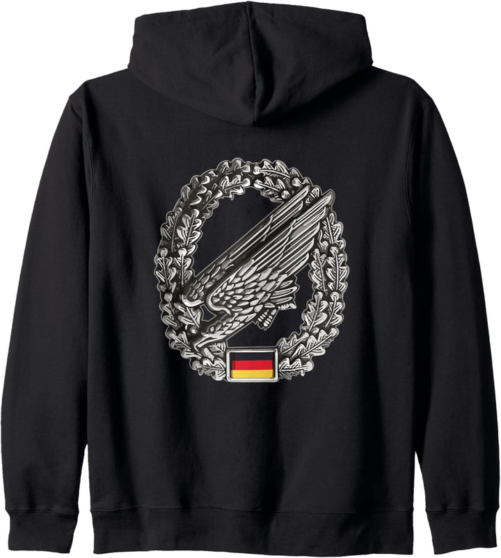 Fallschirmjäger mit Barett Abzeichen Kapuzenjacke