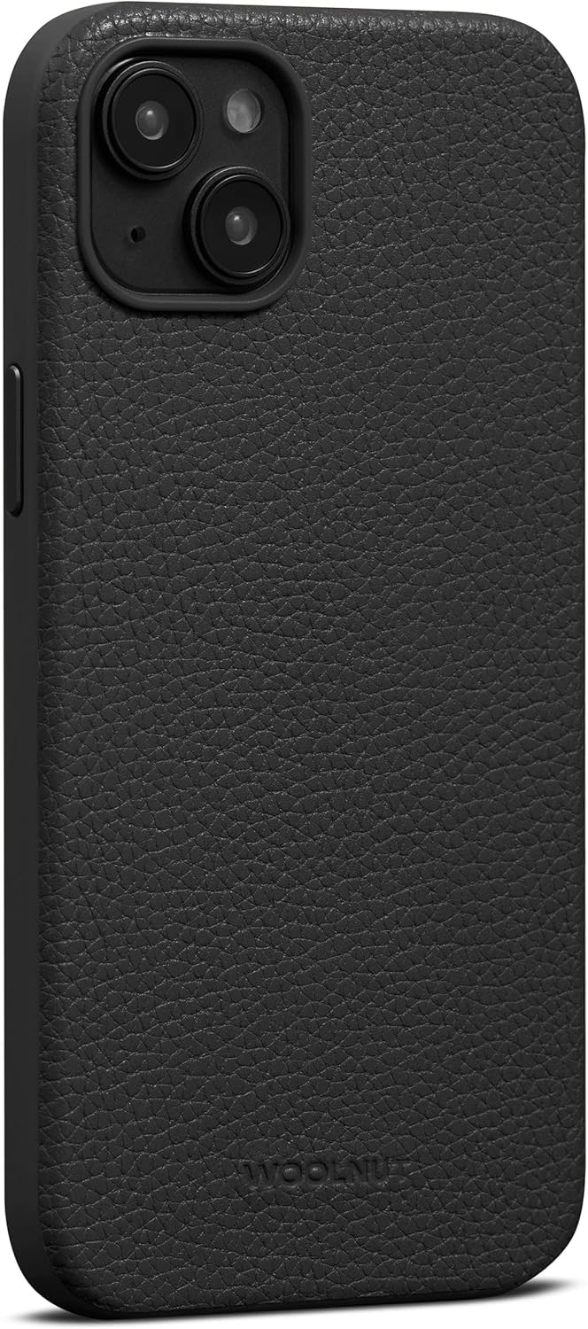 Woolnut Leder Hülle Case für iPhone 15 Plus - Schwarz iPhone 15 Plus Schwarz, iPhone 15 Plus Schwarz