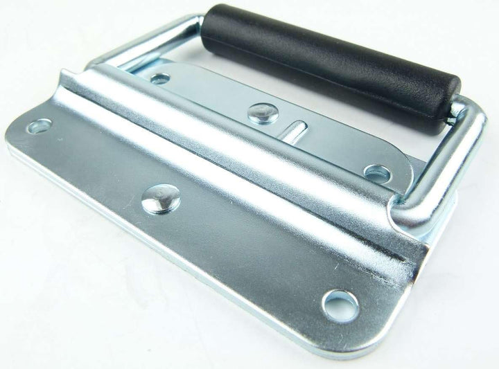 Adam Hall Hardware 3412 M4 AH - 4er Set Klappgriff/Kistengriff gefedert silber 4-Loch
